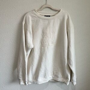 VTG San Diego California Textured Pullover Sweatshirt Casual Boho White Boho XL